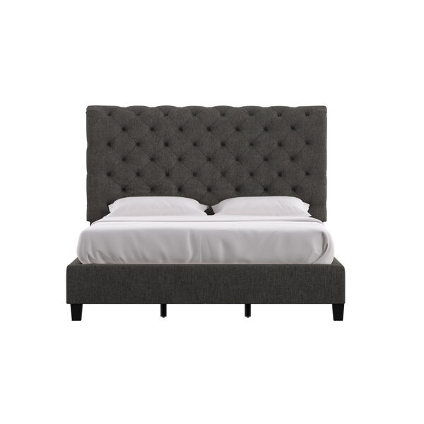 Charolette Brown Adjustable Tufted Roll Top Queen Bed, image 2